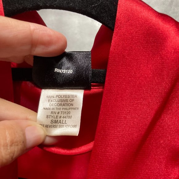 FREDERICKS OF HOLLYWOOD Harlow Satin Kimono Red Black Robe Womens Small - Picture 15 of 16